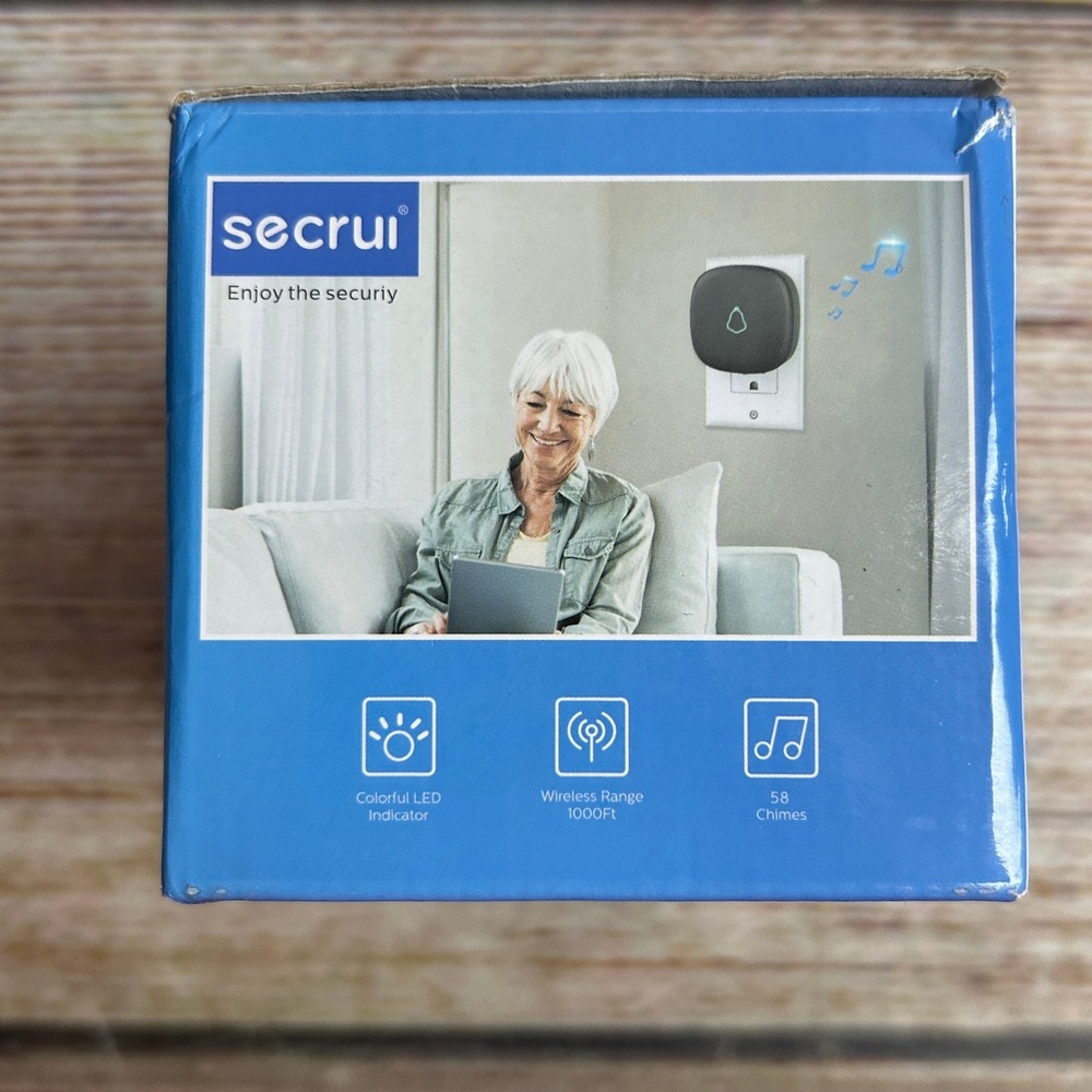 Secrui Wireless Doorbell M520X2+F55 2 Receivers 2 Transmitters 1000ft Black